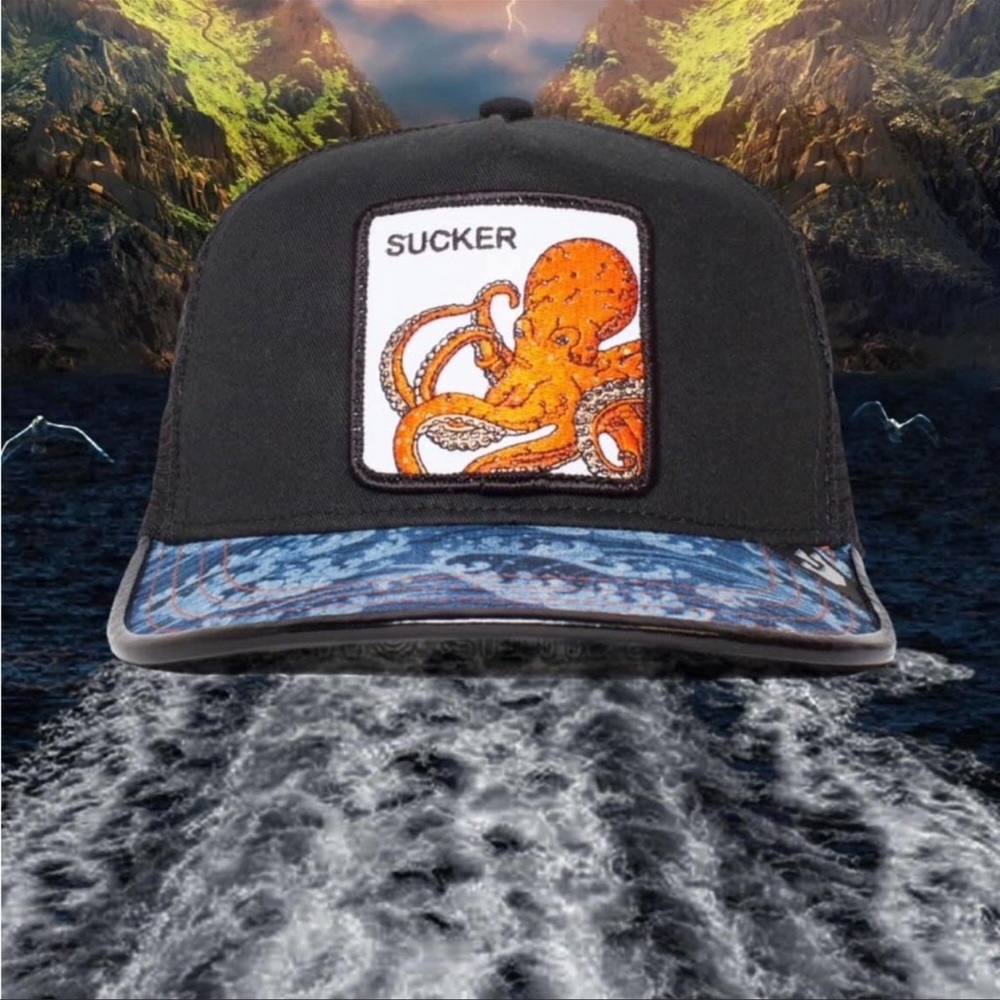 NIB Limited Edition Goorin Brothers “Kraken It Open” Octopus Trucker Hat
